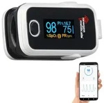 Medizinischer Finger-Pulsoximeter mit OLED-Farbdisplay, Bluetooth, App