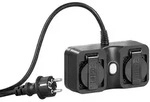 2-fach-WLAN-Outdoor-Steckdosenleiste, App, Sprachsteuerung, 15 A, IP44