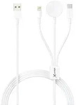 3in1-Lade- & Datenkabel, USB-C, 8-Pin, Ladeger&auml;t f&uuml;r Apple-Watch, 1,5m