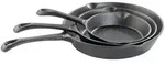 Gusseisen-Pfannen, 3er-Spar-Set (12,5/16,5/21 cm)