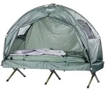 4in1-Zelt mit Feldbett, Sommer-Schlafsack und Matratze