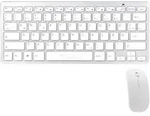 Set: Schlanke Funk-Tastatur mit Scissor-Tasten im Alu-Look & Funk-Maus