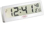 Kompakte Funkuhr mit XXL-LCD-Display, Wecker und Temperatur-Anzeige