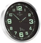 Funk-Wanduhr mit Quarz-Uhrwerk, nachleuchtenden Ziffern und Zeigern