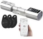 Elektronischer T&uuml;r-Schlie&szlig;zylinder, Transponder, Code, Bluetooth & App
