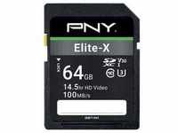 Elite-X SD-Karte mit 64 GB, Lesen bis zu 100 MB/s, Class 10, UHS-I U3