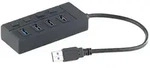 USB-3.0-Hub mit 4 Ports, einzeln schaltbar, bis 5 Gbit/s