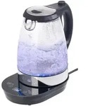 Digitaler Glas-Wasserkocher, Temperaturwahl, Display, 2.200 W, 1,7 l