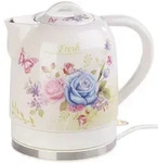 Keramik-Wasserkocher mit Blumenmuster, 1,7 Liter, 1.500 Watt