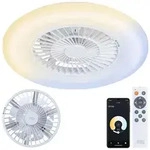 2in1-WLAN-Deckenleuchte & Ventilator, App-Steuerung, CCT-LEDs, &Oslash; 60 cm