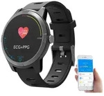 Fitness-Uhr mit Bluetooth, Herzfrequenz- und EKG-Anzeige, App, IP67