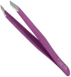 Canal Haarpinzette, schr&auml;g, satin, rostfrei, 9 cm