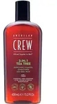 450ml American Crew 3In1 Tea Tree Shampoo, Conditioner & Body Wash