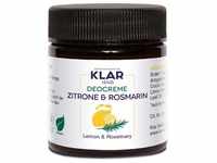 KLAR Deocreme Zitrone & Rosmarin 30 ml