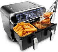 Stillstern Hei&szlig;luftfritteuse 8 L - Dual Zone, 2400 W, digital - Schwarz