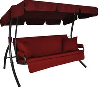 ANGERER Hollywoodschaukel "LIVING", 3-Sitzer (Bordeaux) rot