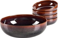 M&Auml;SER Salatsch&uuml;ssel-Set "Elina Uno", 5-teilig (Braun, Rot)