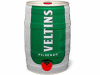 Veltins Pilsener 5 Liter Bierfass mit Zapfhahn, Pfandfrei 4,8% Vol