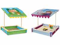 John Sandkasten für Kinder, mit Motiv und höhenverstellbarem Dach