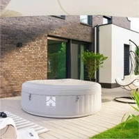 HOME DELUXE aufblasbarer Whirlpool SPLASH (unigrau) grau