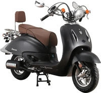 ALPHA MOTORS Mofaroller Firenze 50 ccm EURO5 (45 km/h, Mattschwarz) schwarz