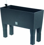 PROSPERPLAST Blumenkasten mit Bew&auml;sserungseinsatz in Rattan-Optik "Rato Case High"