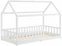 Juskys Kinderbett Marli_STR_OS (200 x 90 cm, weiß) 90 x 200 cm