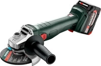 Metabo 602371510, Metabo W 18 7-125 Akku-Winkelschleifer mit 2x 4,0 Ah Akku und