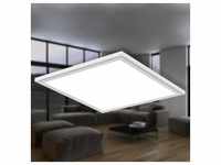 Briloner Simple LED Deckenleuchte, LED Panel Flach, Eckig, 44,5x44,5 cm, Weiß