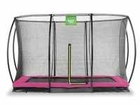 EXIT Trampolin Silhouette Ground Rechteckig + Sicherheitsnetz 305 x 214 cm pink