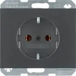 Berker K.1 SCHUKO-Steckdose mit Schraubklemmen (anthrazit matt)