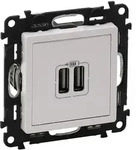 LegrandValena Life, USB-Ladedose, 2-fach (ultrawei&szlig;)