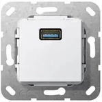 Gira Einsatz USB 3.0 Typ A Gender Changer (reinwei&szlig;, gl&auml;nzend)