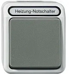 Merten Heizungs-Notschalter Aus, 2-polig (lichtgrau)
