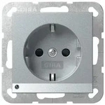 Gira SCHUKO-Steckdose 16 A 250 V~ mit LED-Orientierungsleuchte und Shutter (alu)