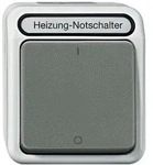 Merten Heizungs-Notschalter Aus, 3-polig (lichtgrau)