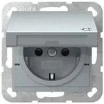 Gira SCHUKO-Steckdose 16 A 250 V~mit Klappdeckel und Shutter (alu)
