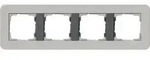 Gira E3 Abdeckrahmen 4-fach, Grau Soft-Touch / Anthrazit