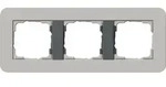 Gira E3 Abdeckrahmen 3-fach, Grau Soft-Touch / Anthrazit