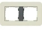Gira E3 Abdeckrahmen 2-fach, Sand Soft-Touch / Anthrazit