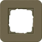 Gira E3 Abdeckrahmen 1-fach, Umbra Soft-Touch / Reinwei&szlig; gl&auml;nzend