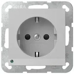 Gira SCHUKO-Steckdose 16 A 250 V~ mit LED-Orientierungsleuchte und Shutter (grau,
