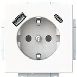 Busch-Jaeger SCHUKO&reg; USB Steckdosen-Einsatz -Safety+ mit USB A/C (studiowei&szlig; matt)