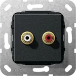 Gira Einsatz Cinch Audio Gender Changer (schwarz, matt)