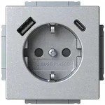 Busch-Jaeger SCHUKO&reg; USB-Steckdosen-Einsatz -Safety+ mit USB A/C (alusilber)
