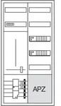 Hager Komplettschrank ZB323T15W31, 1 Z&auml;hlerfeld, 1 Verteilerfeld, APZ, best&uuml;ckt