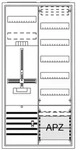 Striebel & John DA27GB - Komplettschrank, 1 Z&auml;hlerplatz, 1 Verteilerfeld, APZ