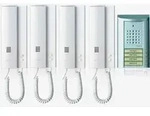 Entravox Komplettset f&uuml;r 4 Wohneinheiten, T&uuml;rstation silber