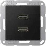 Jung Multimedia-Einsatz 2 x HDMI (graphitschwarz matt)
