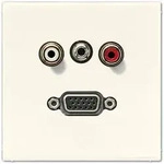 Jung Multimedia-Einsatz Cinch Audio / Miniklinke 3,5 mm / VGA (wei&szlig;)